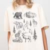 Vintage Wildlife Graphic Tee – Comfort Colors Forest Animal Shirt