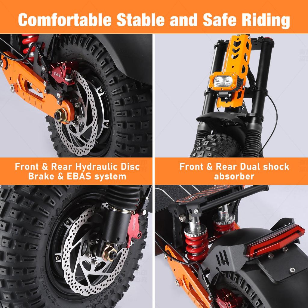 Z37 Electric Scooter-6000W60V30AH E-Scooter-70km/h Speed 11 Vacuum Tire-Foldable EScoot