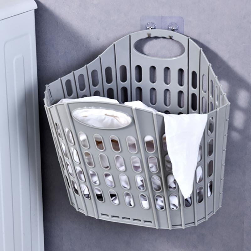 Coș de rufe pliabil modern, depozitare multifuncțională portabilă pentru haine murdare, cutie de depozitare pătrată pentru rufe montată pe perete