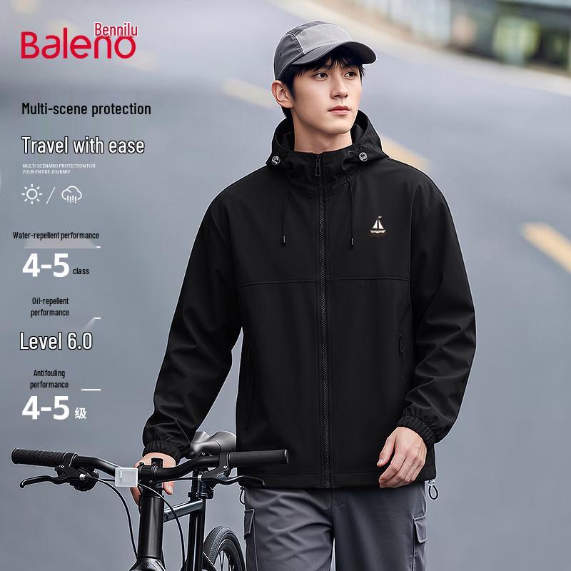 Baleno Men's Hooded Windproof & Waterproof Casual Jacket
