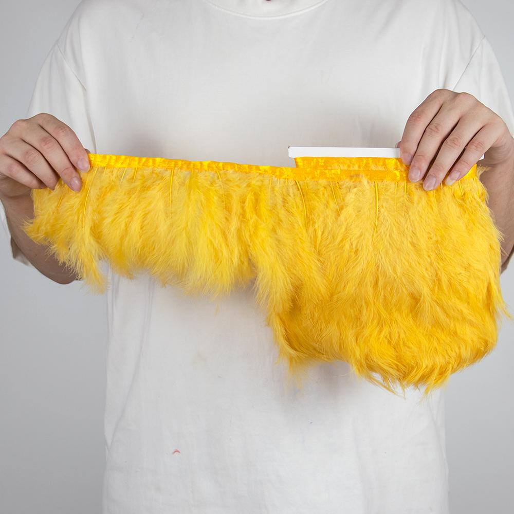 1Meters Turkey Feather Trim Fringe 10-15CM Marabou Feathers Ribbon White Black Feather On Tape Sewing Trimmings Clothes Dress