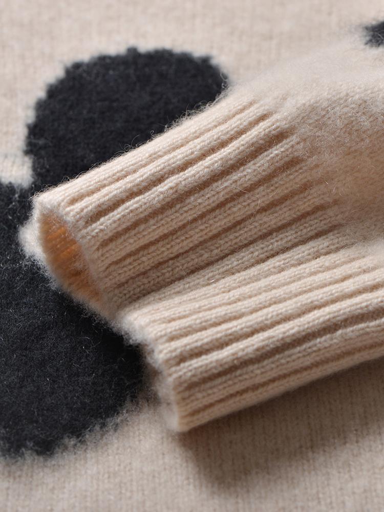 Women's Cashmere Sweater Qinghe Cashmere 30% Cashmere 70% Wool Autumn and Winter Cashmere Pullover Soft and Warm