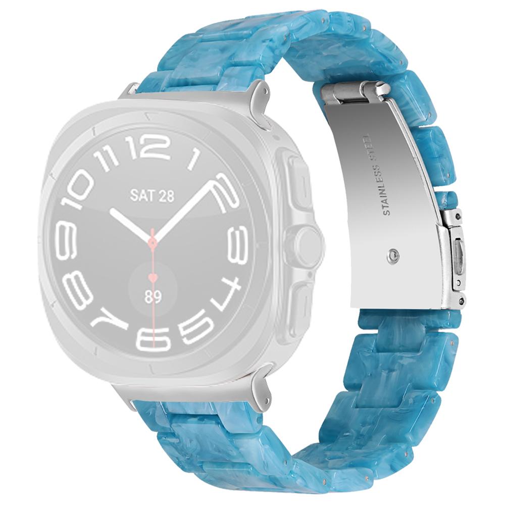 For Samsung Galaxy Watch Ultra 47mm Waterproof Resin Acrylic Watch Strap Buckle Design Wrist Band