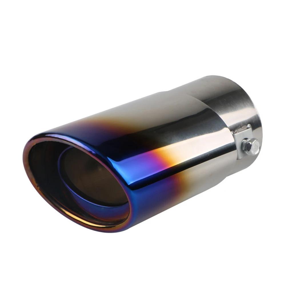 Car Exhaust Muffler Tip Aluminum Alloy Tail Throat Tailpipe Black Exhaust Tailpipe Tip Tail Muffler Tip Car Modification Parts
