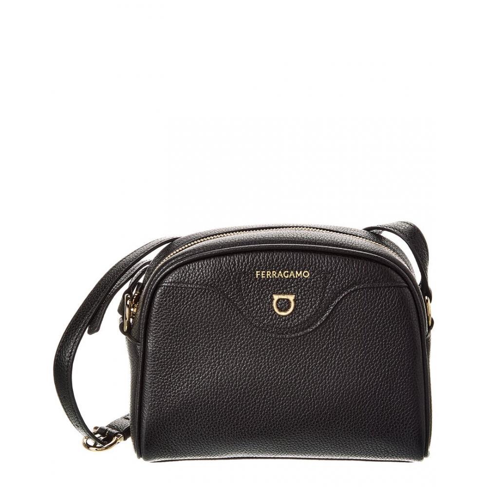 

Salvatore Ferragamo Ferragamo Leather Shoulder Bag Black Medium