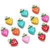 20Pcs Stainless Steel Small Enamel Heart Strawberry Charms for DIY Jewelry Necklace Kids Girls Bracelets Pendant Earrings Making