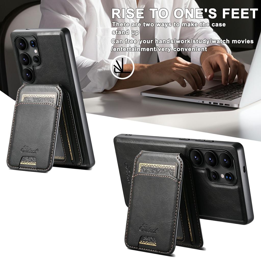 SUTENI H15 For Samsung Galaxy S25 Ultra Case Compatible with MagSafe Detachable Card Holder Phone Cover