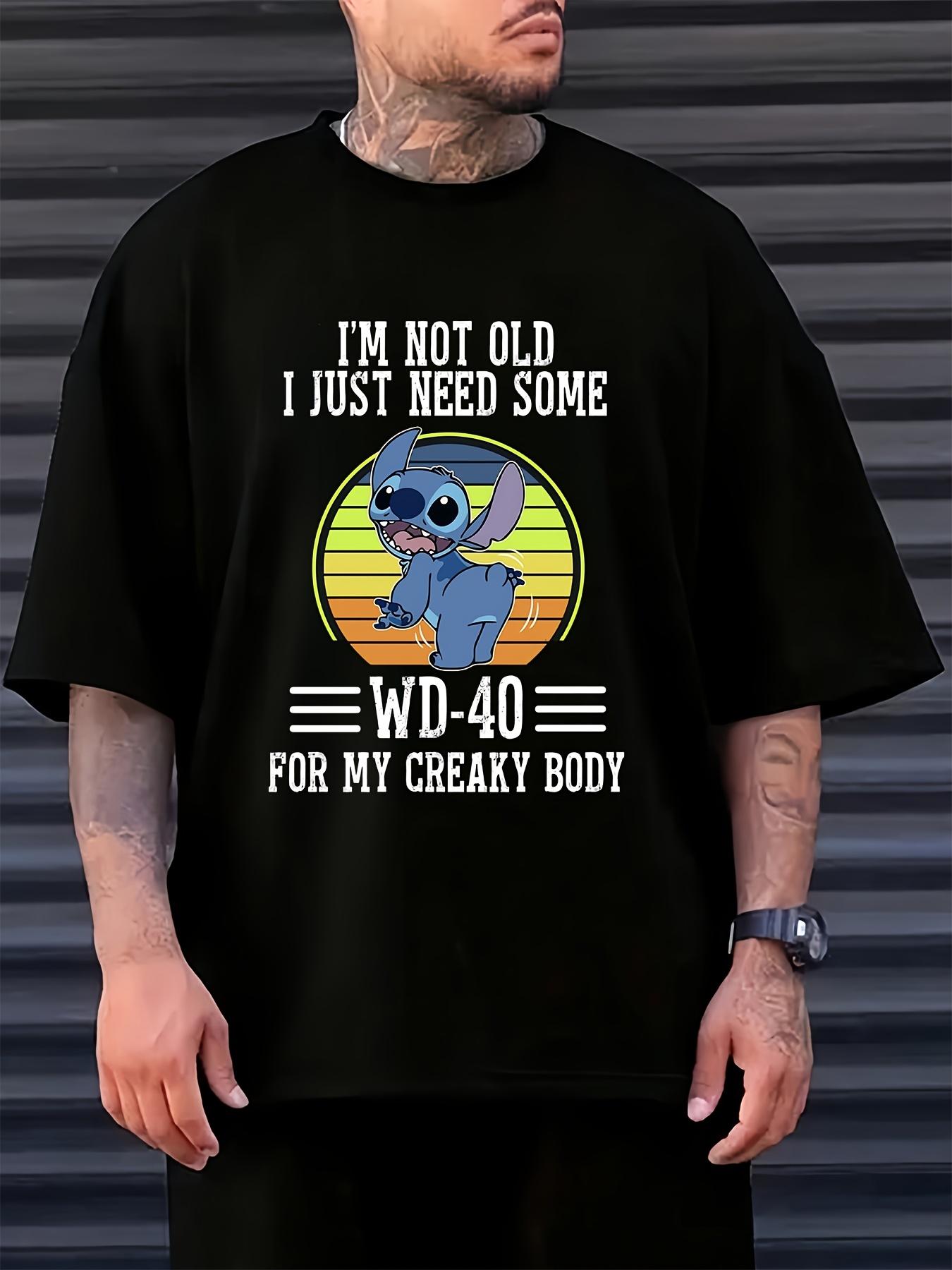Disney Stitch Graphic T-shirt - I m Not Old I Just Need Some WD-40 Humorous Print XXL