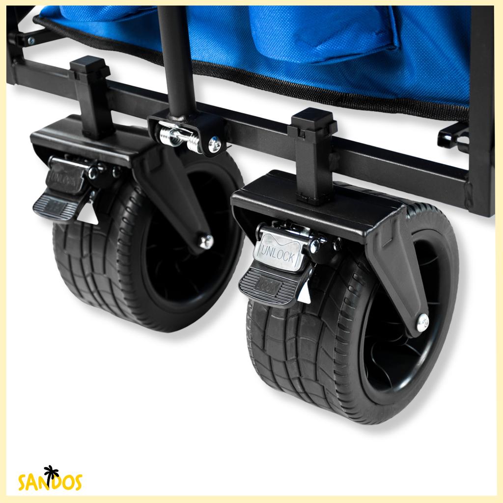 Foldable tourist beach transport trolley 100kg camping trailer