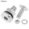 Smgda 20-Pack M6 X 15mm Flat Head Socket Cap Screws, Flat Head Bolts with Nuts, Washers, and Allen Wrench, 304 Stainless Steel Bright Finish Hex Socke