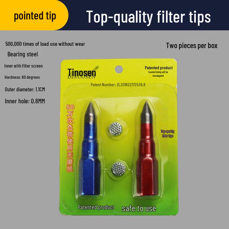 Needle-Type Grease Gun Nozzle Tip Set, Rigid Barrel, Pointed Grease Nozzle Head, Tube Accessories