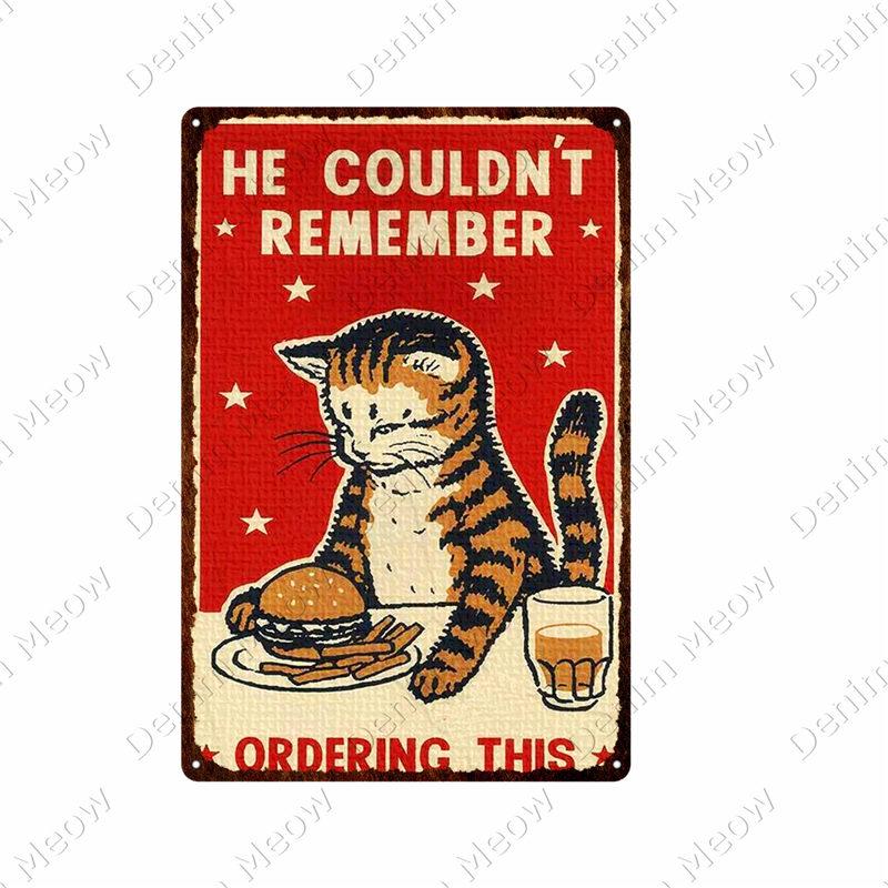 DORA Tin Sign Funny Animal Tin Poster I Do What I WantPlaque Bar Room Decor Nice Butt Wall Art Cat and Dog Vintage Tin Sign Gift N