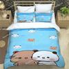 Cute Cartoon Bear Printed Bedding Sets Exquisite Bed Supplies Set Duvet Cover Bed Comforter Set Bedding Set Luxury Birthday Gift