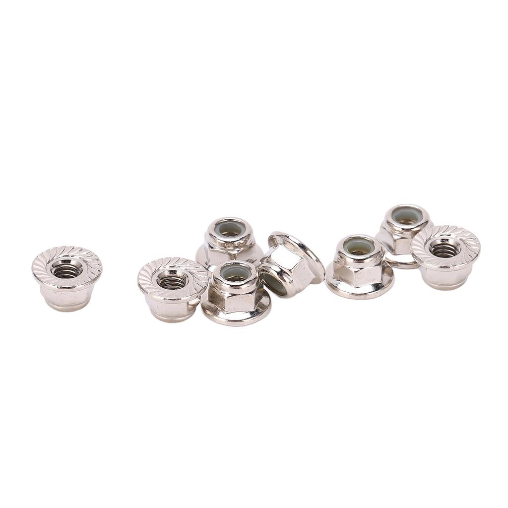 8PCS Metal M4 Wheel Lock Nut Flange Nylon Lock Nuts for Typhon 1Celsius10 RC Car Parts