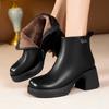 Fashion AIYUQI Women's Ankle Boots Genuine Leather 2025 New Natural Wool Warm Women's Winter Boots Platform Fashion Women's Ankle Boots