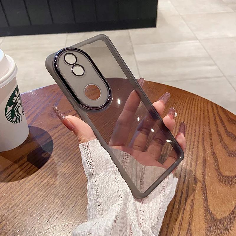 

Для VIVO V50 Lite V50E V 50 прозрачная защитная пленка для линз чехол для VIVO Y04 Y29S карамельный цвет мягкий TPU ударопрочный чехол для телефона VIVO V50 чёрный