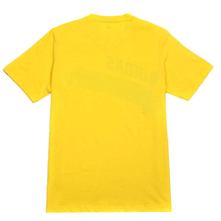Adidas Country Lifestyle Series Round Neck Pullover Breathable Short Sleeve T-Shirt Men Tops Yellow D89129