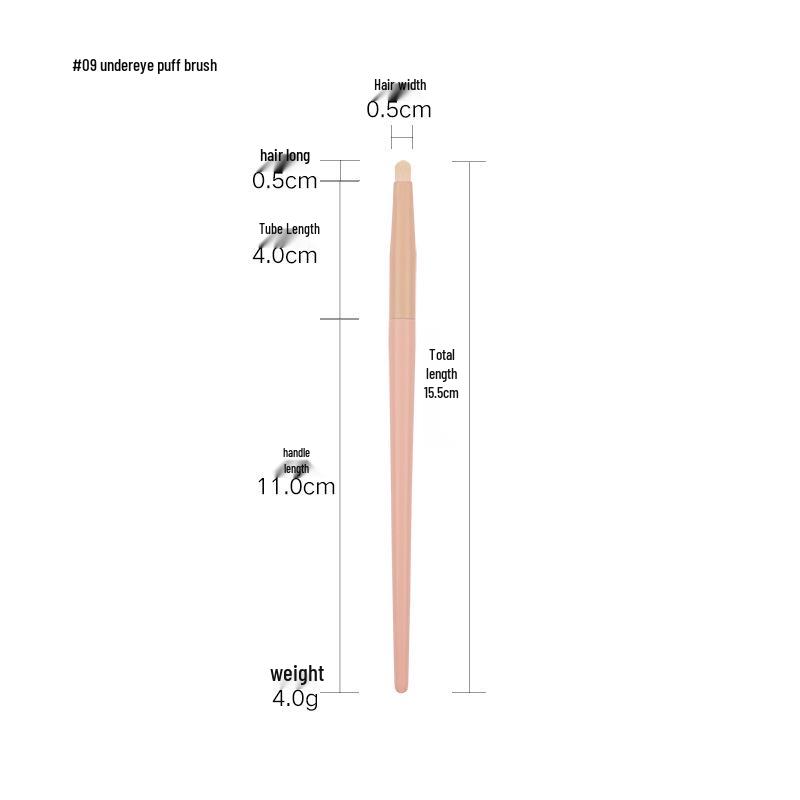 Cai Shi Lan 10/12-Piece 3.0 Three-Color Makeup Brush Set - Soft Bristles for Blush, Powder, and Contour.
