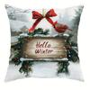 Home Decor Cardinals & Winter Greetings Pillow Covers Pattern Cushion Cover Suitable For Sofa Bedroom Car Pillow Cover