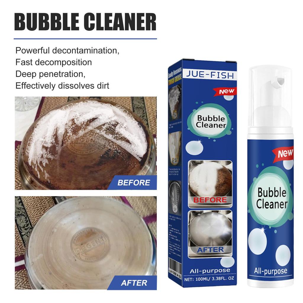 Jue-Fish Foam Cleaner for Kitchen Stove & Range Hood Oil Stains