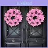 Halloween Pink Spider Wreath Door Hanging Ornament For Party Decor Venue Setup