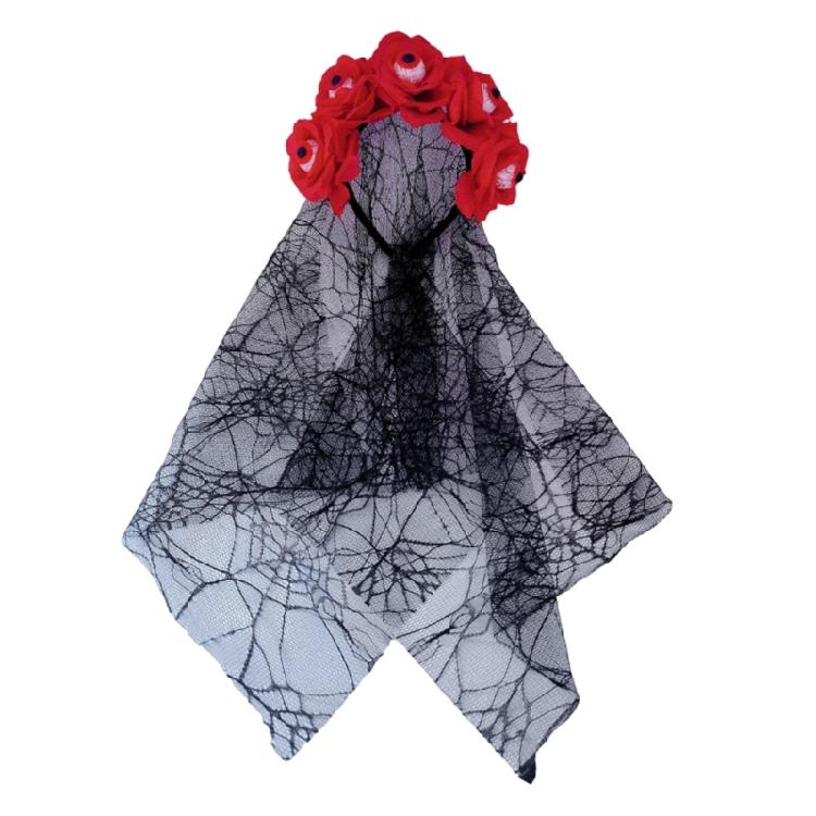 Dark Flower Eyeball Witch Headwear Halloween Party Gothic Eyeball Headband