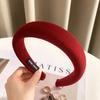 Solid Color Velvet Headbands Sponge Padded Thick Hair Hoop Bands Fashion Hair Hoop  Girls