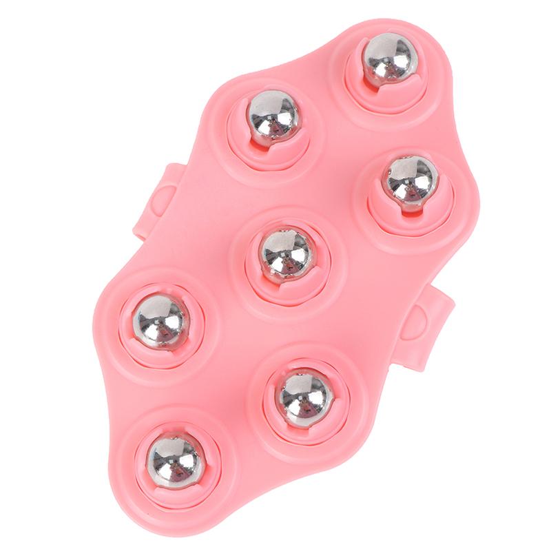 

Роликовый массажер для тела, массажер для снятия мышечной боли, массажная щетка для шеи и спины розовый