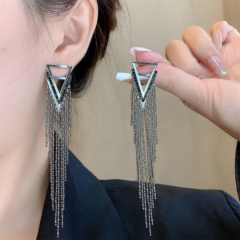 S925 Silver Tassel Earrings - 2025 Light Luxury, High-End Design for Women