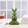 Unique Flocking Rabbit Statues Display Easters Rabbit Flocking Statues Decoration for Outdoor Garden and Indoor Display
