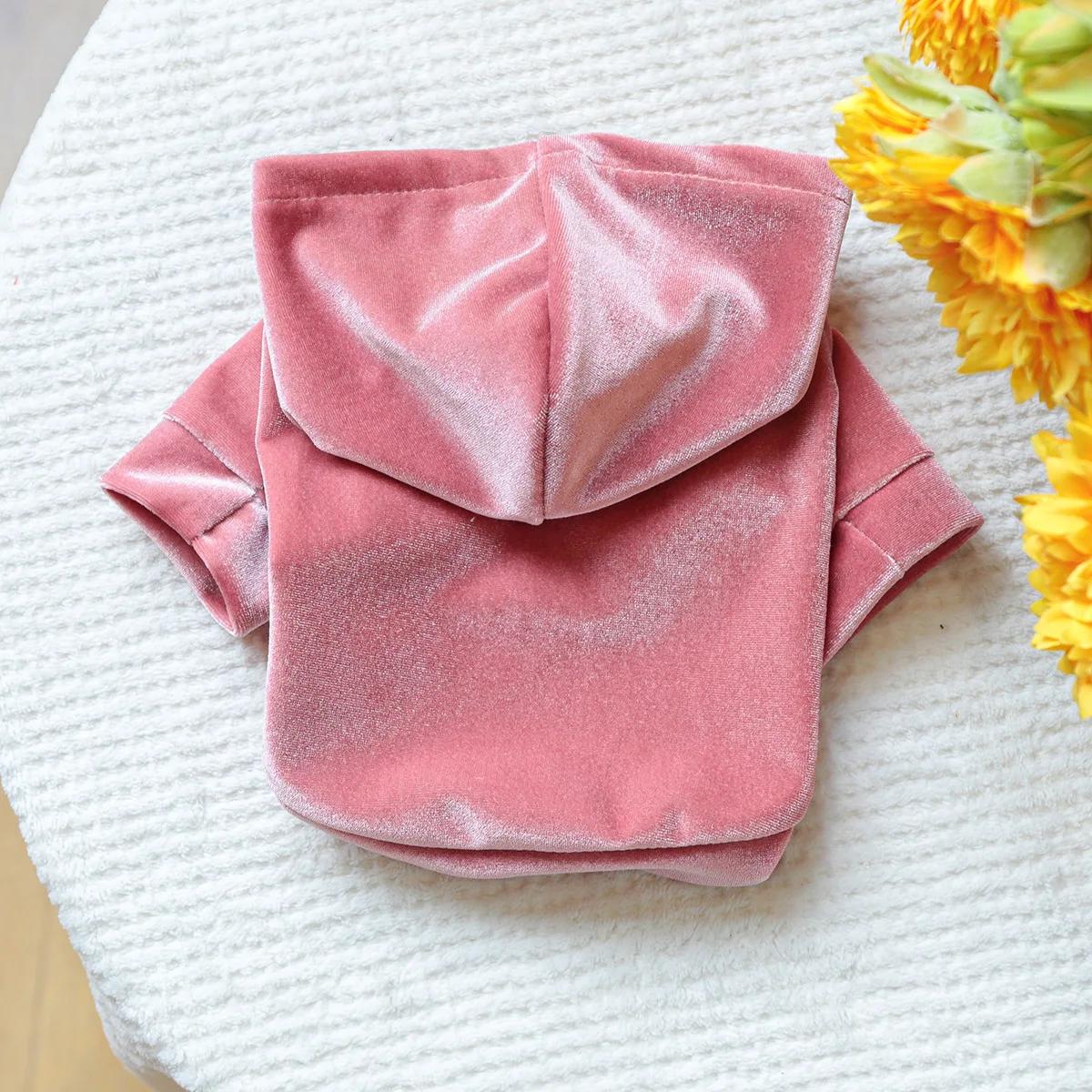 

Одежда для собак и кошек из бархата Осень/Зима, новинка из бархата, дизайнерская одежда для собак, толстовки с капюшоном для собак XL