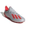 Adidas X 19.1 Round Toe Lace-Up AG (Rubber Short Studs) Breathable Soccer Shoes Men Soccer Shoes Silver Red EF8282