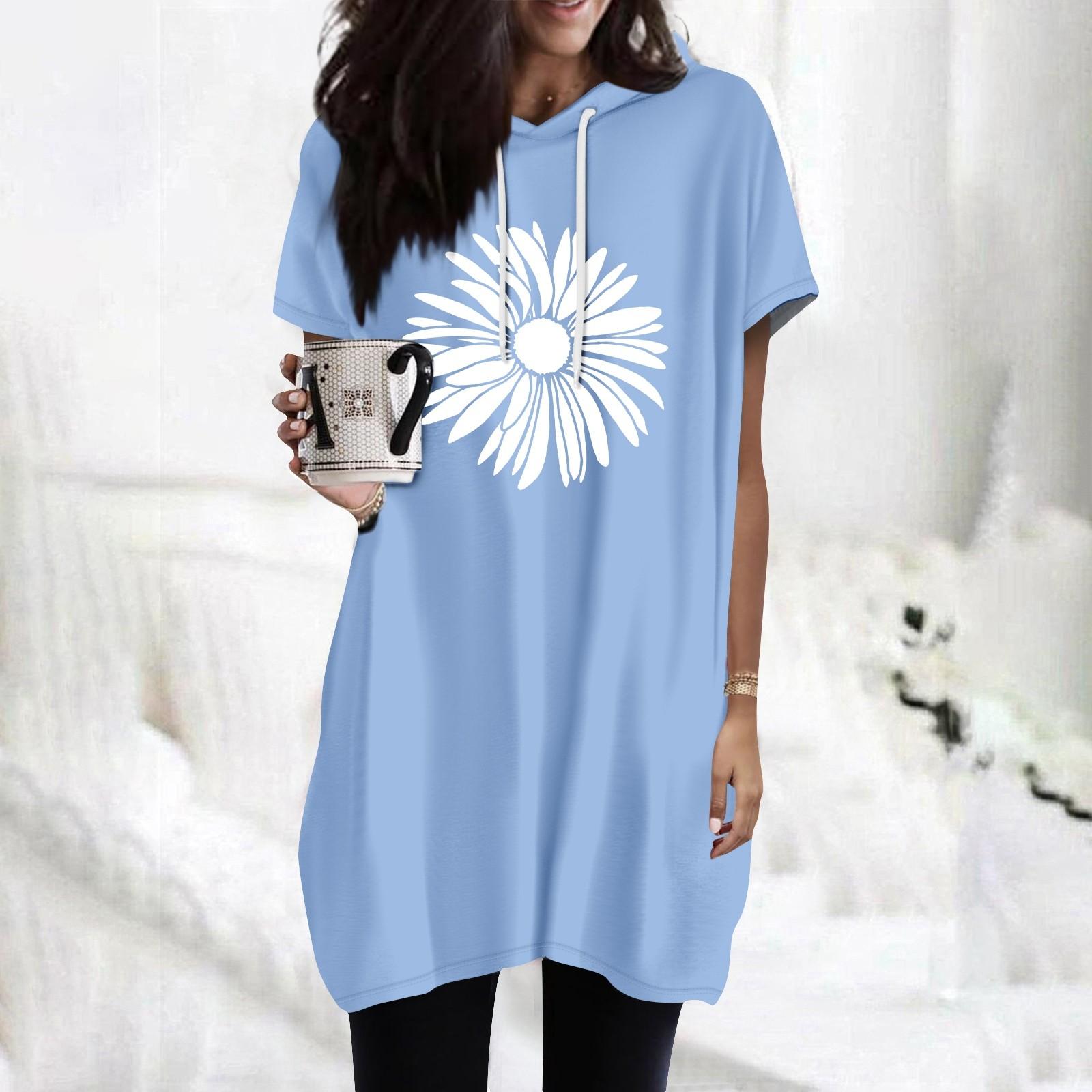 

Женские толстовки, повседневные рубашки с короткими рукавами, модные туники с принтом, топы с карманами XXXL