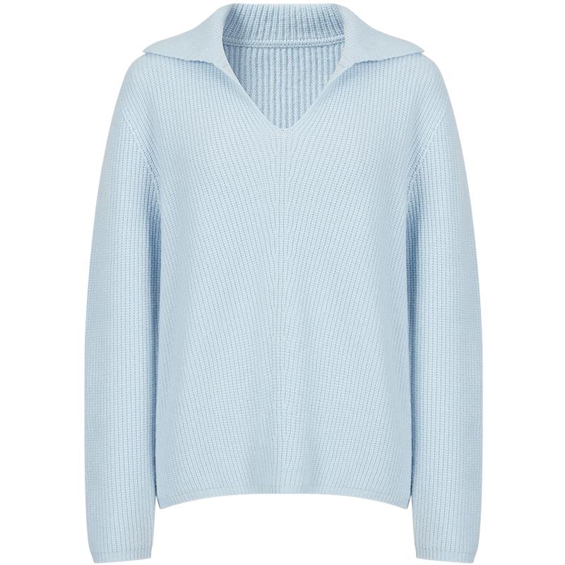 

JUZI AnnaKou Женский свитер из 100% шерсти, французский, свободного кроя, с высоким воротником XL