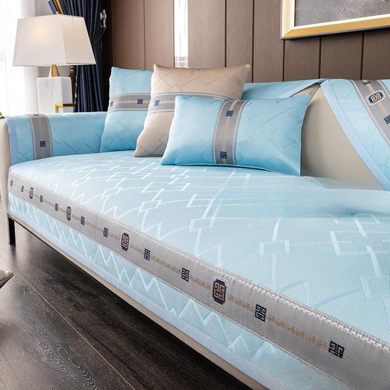 Ice Silk Sofa Cushion Rattan Mat Summer Summer Modern Simple Summer Mat Sofa Cushion Non-Slip Sofa Cover Cover Cloth