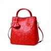 Genuine Leather Women's Bags Genuine Cowhide Bags Camellia Handbags Large Bags One Shoulder Messenger Bags