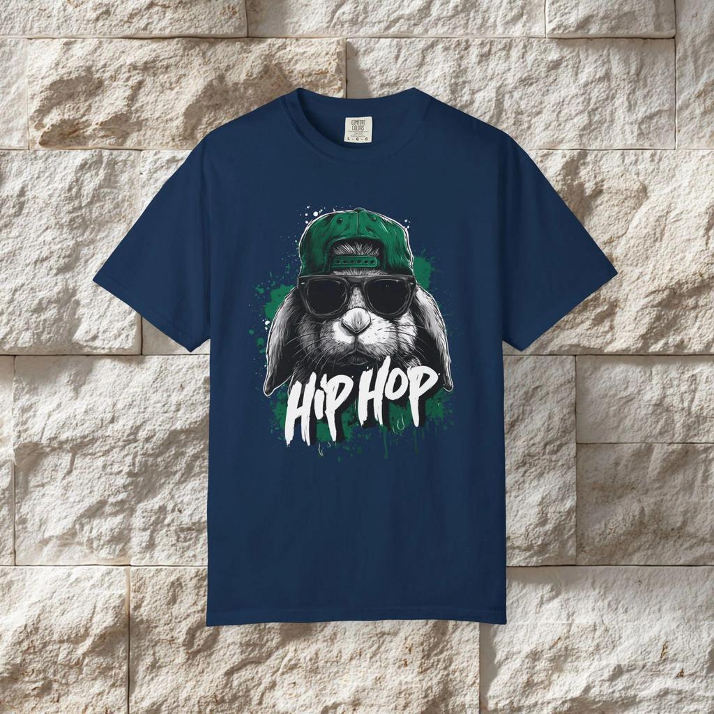 2025 Summer Hip Hop Bunny T Shirt, Rabbit Streetwear Tee, Graffiti Animal Shirt, Urban Hip Hop Graphic Leisure T Shirt Unisex