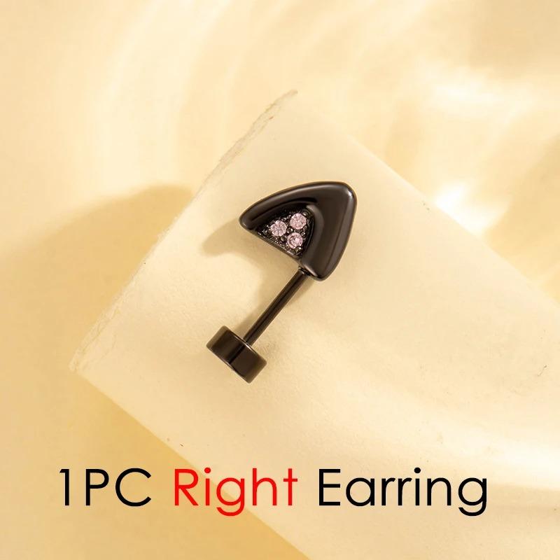 Modny Uroczy Kolczyk do Chrząstki Ucha w Kształcie Kociego Ucha Pływający Piercing Helix Stal Tytanowa Zawieszka Gwiazda Serce Cyrkonia Tragus Ucho Cyrkonia