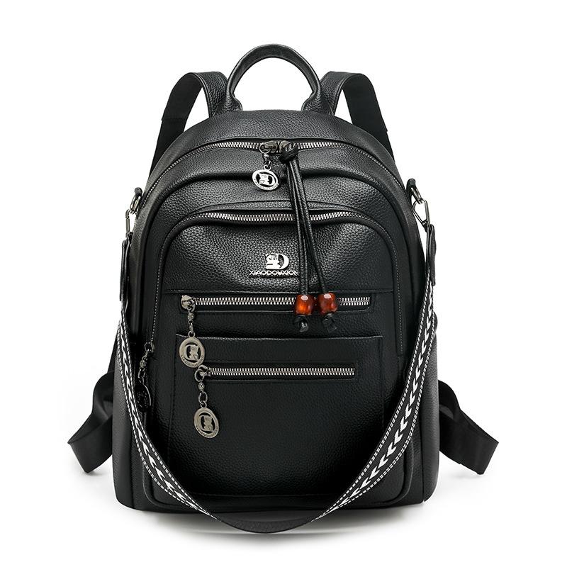 Schoolbag new 1011 backpack women pu soft leather bag, high-end trendy leisure travel, fashionable and versatile