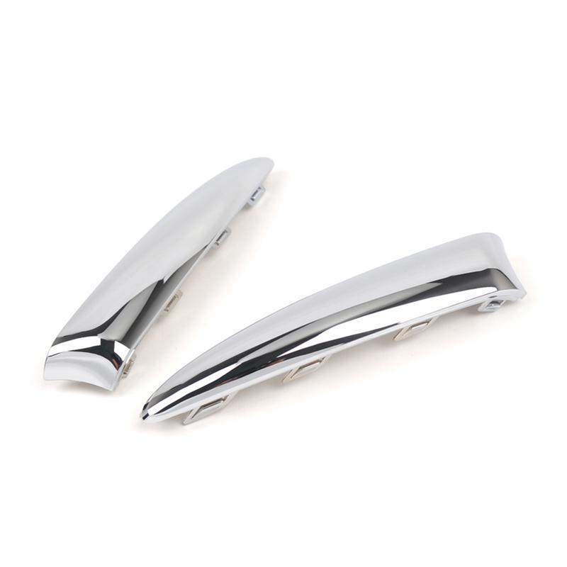ABLZ-Front Bumper Side Chrome Trim 1 Pair For Fiat 500 2016- Part Numbers 735642306 735642307