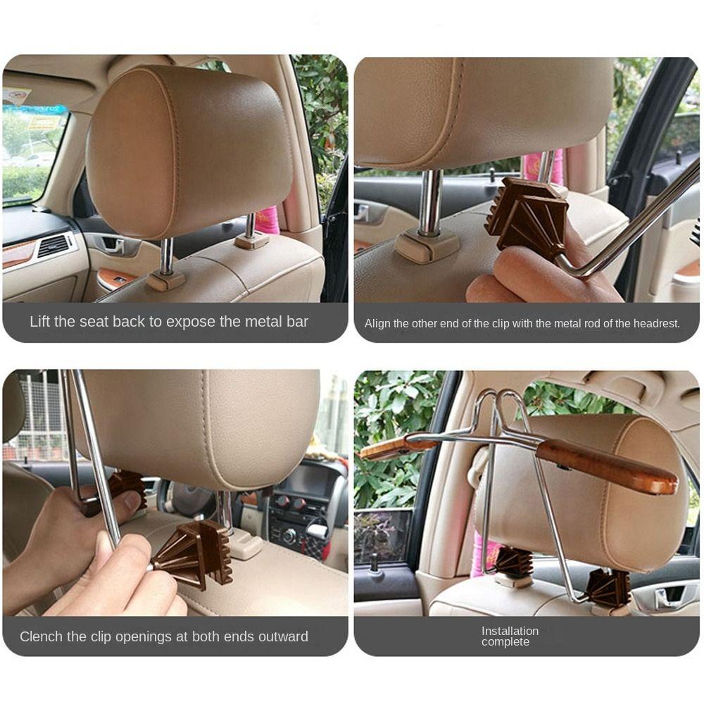 Stainless Steel Clothes Drying Rod Car Seat Back Storage Bracket High Quality Clothes Rack