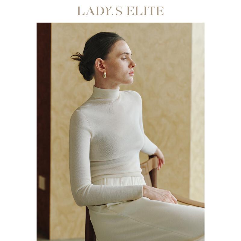 LadyS Elite 3A Stretch Wool Blend Slim Fit Sweater M