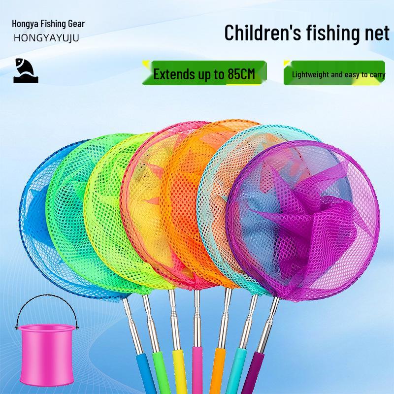 Children's Colorful Telescopic Fish & Insect Net - Lightweight Outdoor Butterfly Scooping Tool