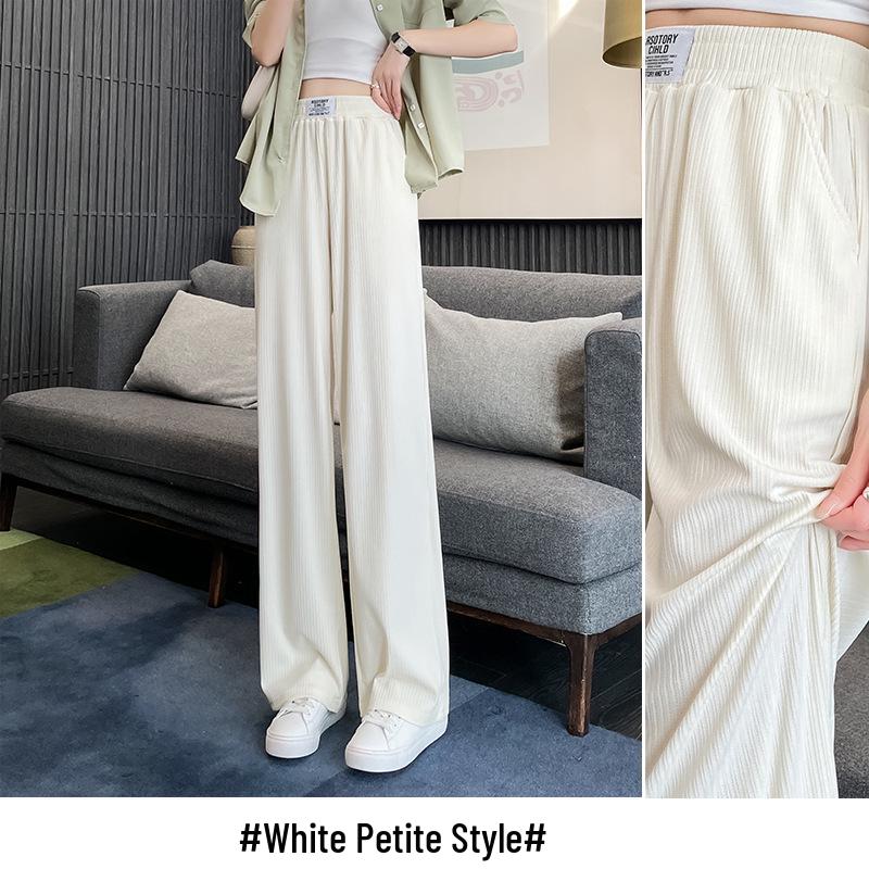 Dámské letní kalhoty s širokými nohavicemi z ledového hedvábí s chladivým efektem - Lehké, ležérní a volné kalhoty