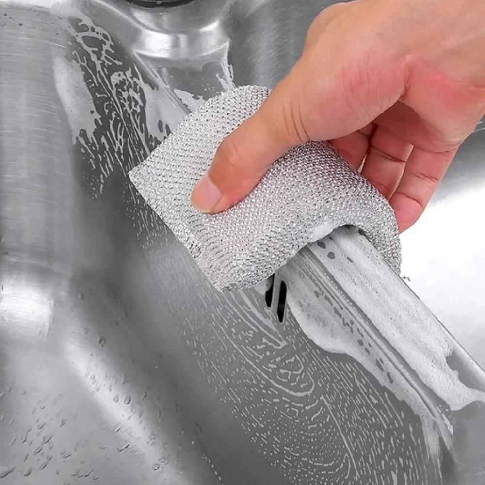 4 Pcs Gentle Dish Sponges - Scratch-Free Cleaning Pads for Pots, Pans, Cookware & Kitchen Surfaces, Reusable Kitchen Sponge