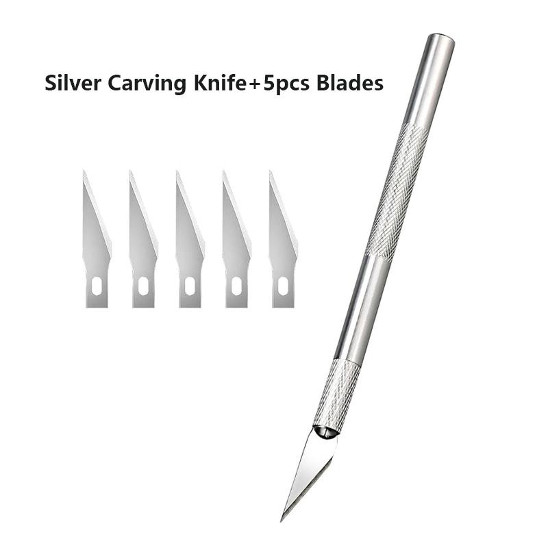 

Carving Craft Knives Set Precision Hobby Knife Kit with Aluminum Body for Art Cutting Model Making DIY Scrapbooking Stencil