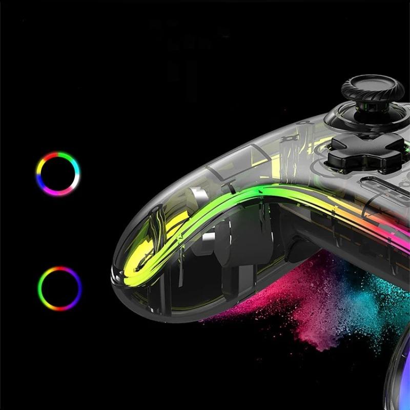 Switch / Switch Pro Controller Compatible with Switch / OLED / Lite, Pro Controller Switch with LED Lights, 6 Gyro Axis, Turbo and Dual Vibration