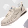 Fashion 2024 Fashion Hollow Slip-on Men's Small White Shoes Spring  Autumn Designer New Flat Hand-stitched Casual Leather Men's Shoes