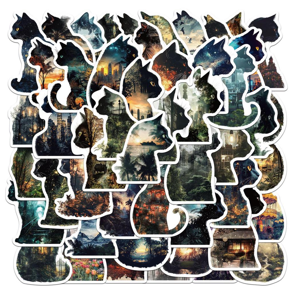 Adorable Kitten & Puppy Stickers: Creative, Waterproof Decals for Notebooks, Bottles, Phones, Skateboards, and Journals.