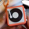 Multipurpose Miniature Record Player Keychain With Audios Recording and Playback Capabilities for Trendy Women